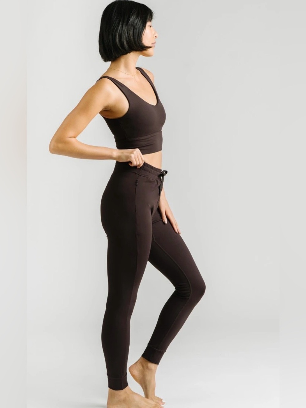 Zyia Bark Confluence Zipper Joggers New